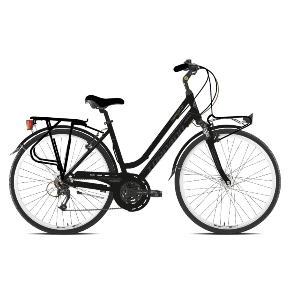 Női Kerékpár Torpado T421 28" NAVIGATOR 42cm fekete 21 seb. SHIMANO ACERA
